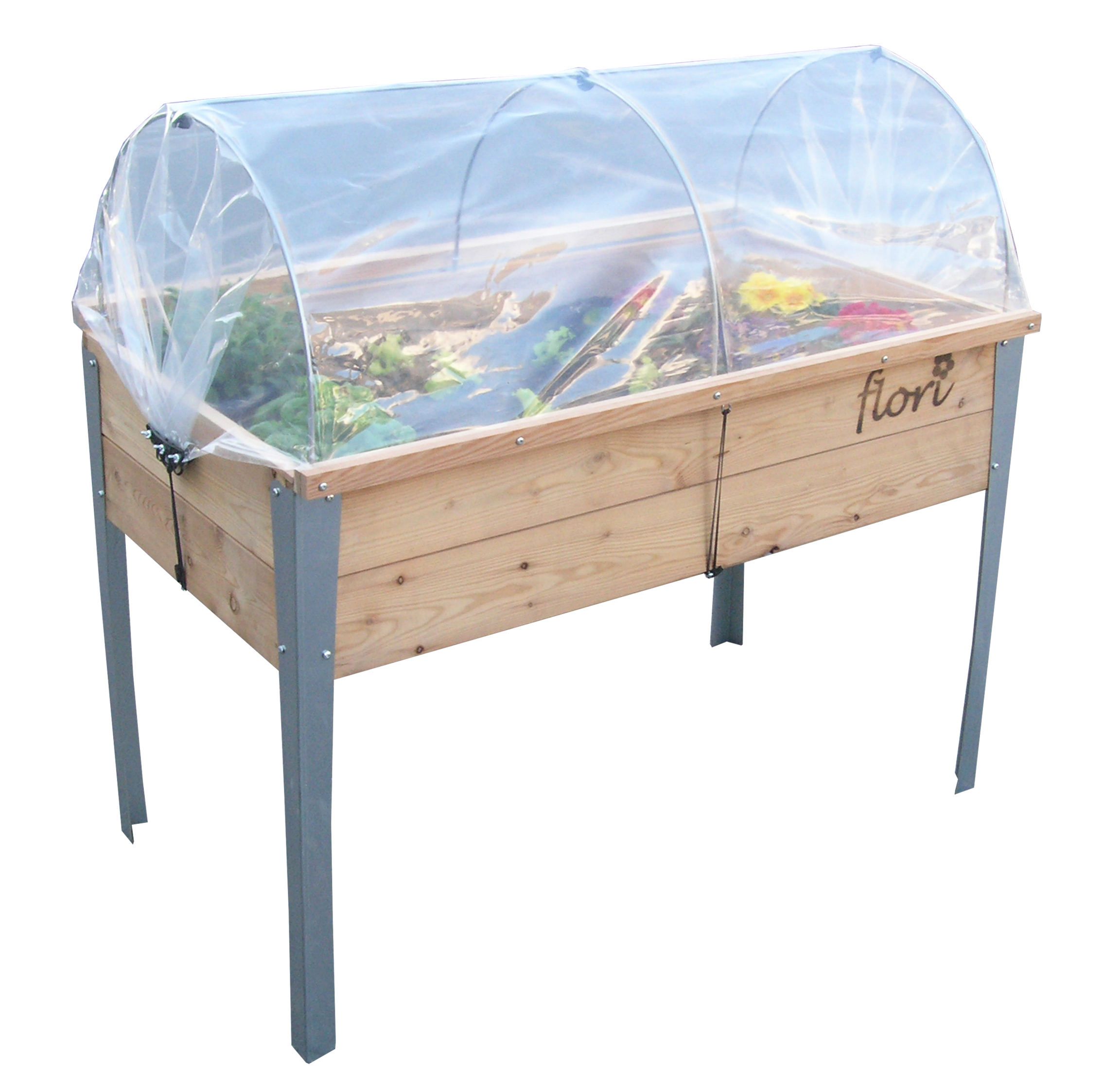 Raised bed flori balcony tunnel complete 120x60cm