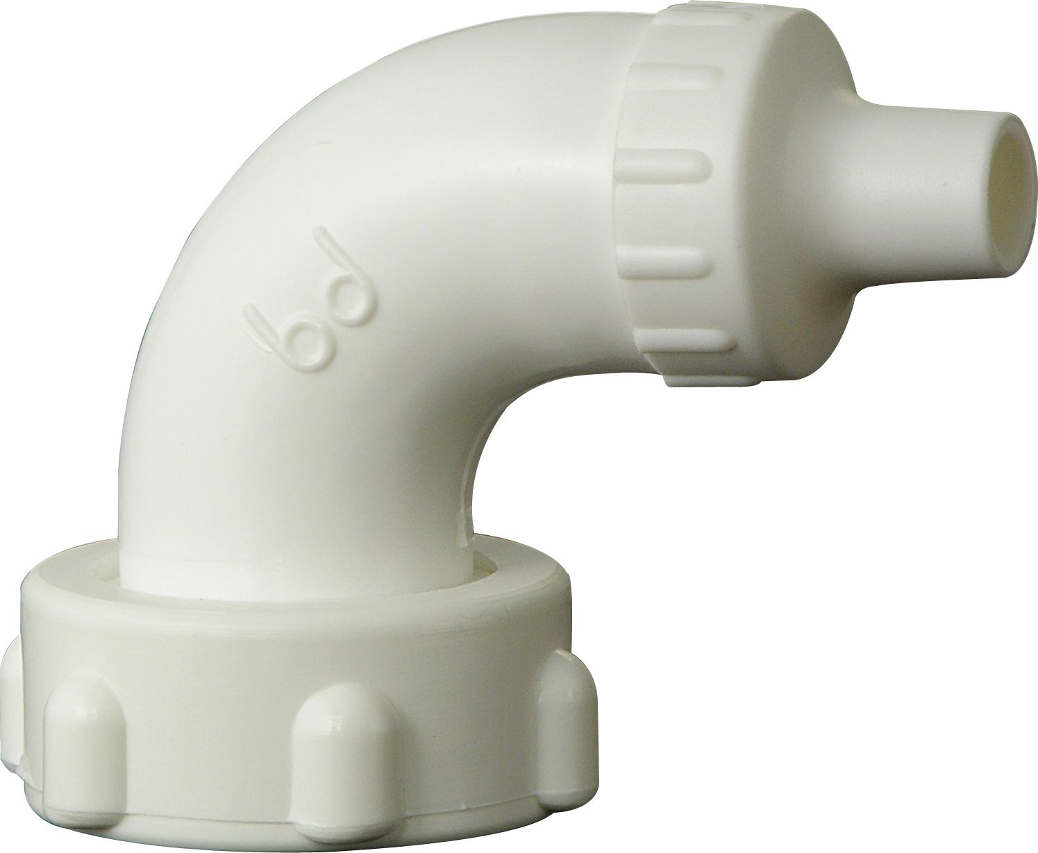 Portagomma curva 90° ridotto bianco 40