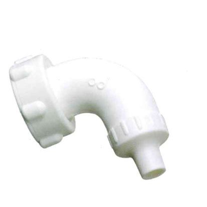 Portagomma curva 90° ridotto bianco 30