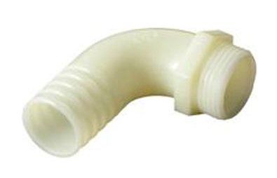 Portagomma curvo a 90° bianco 3/8″ x 12mm
