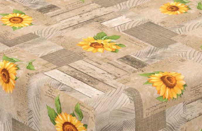 Tischdecke PVC 120cm Sonnenblumen