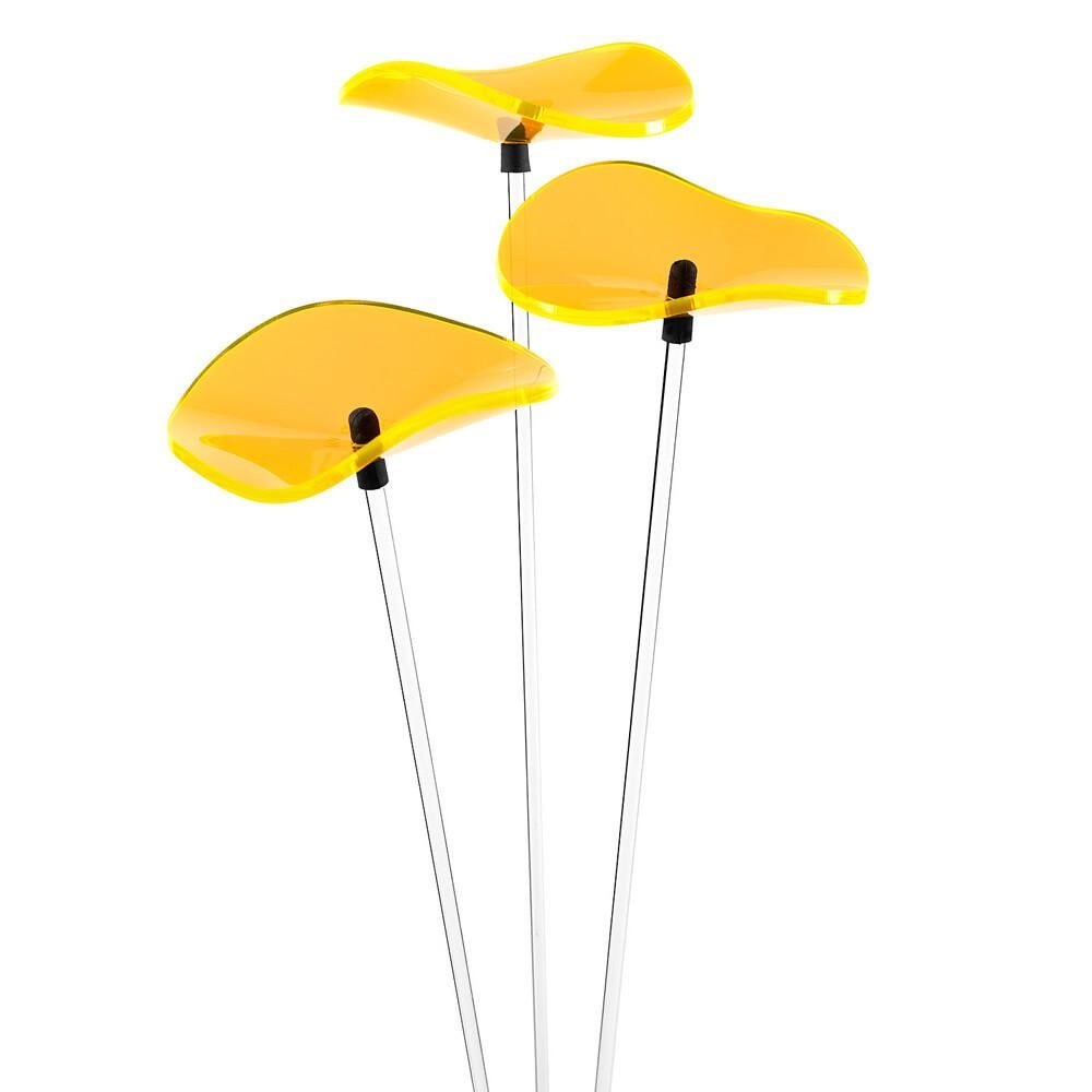 Sonnenfänger Ø8x25cm Set 3St gewellt gelb