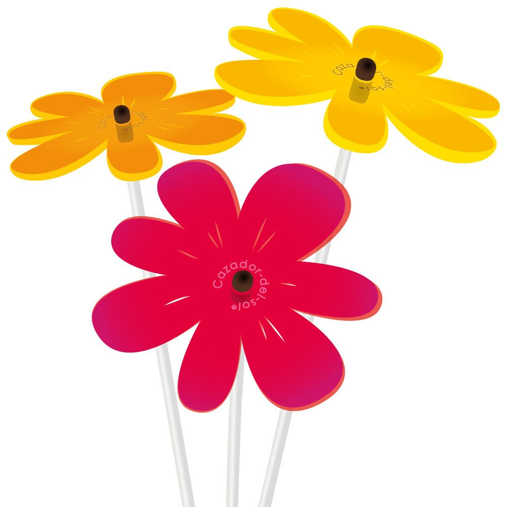 Suncatcher Ø8x25cm Set 3pc Friends yell/orange/red