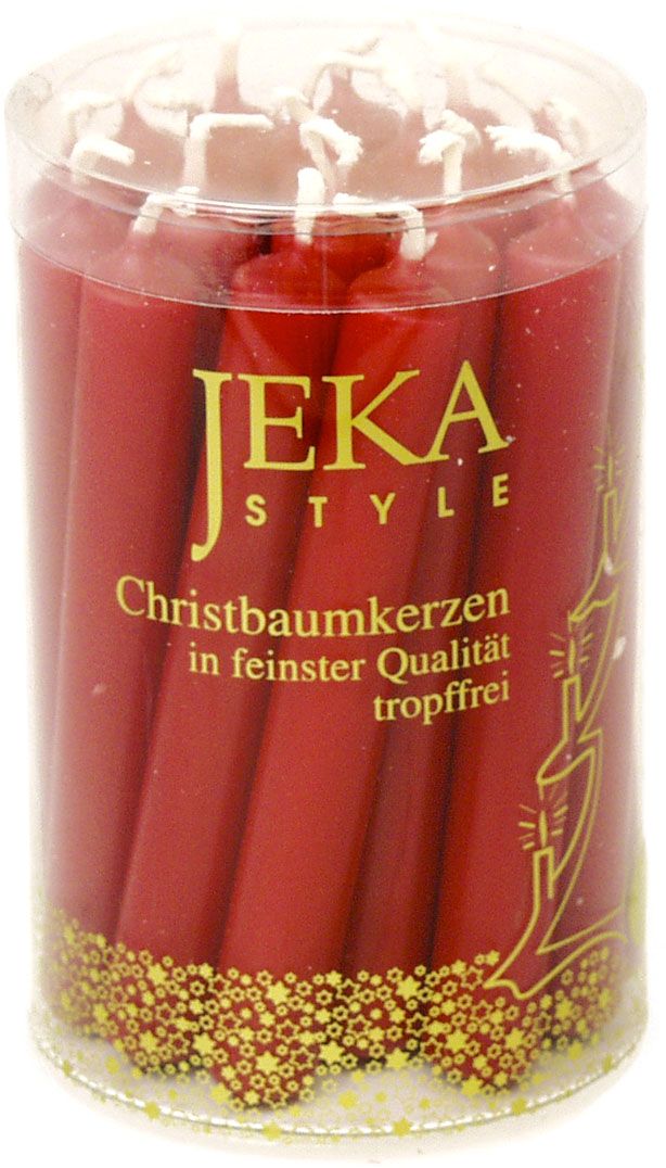 Candele per albero di Natale Ø13 x H97 rosso pettirosso 20pz