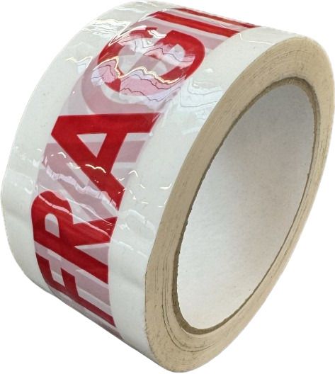 Nastro „FRAGILE“ bianco/rosso 50mm x 60m