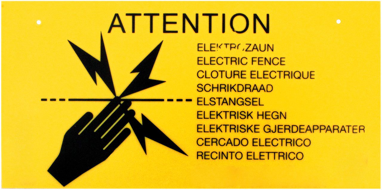 Weidezaun – Warnschild Elektrozaun 4St