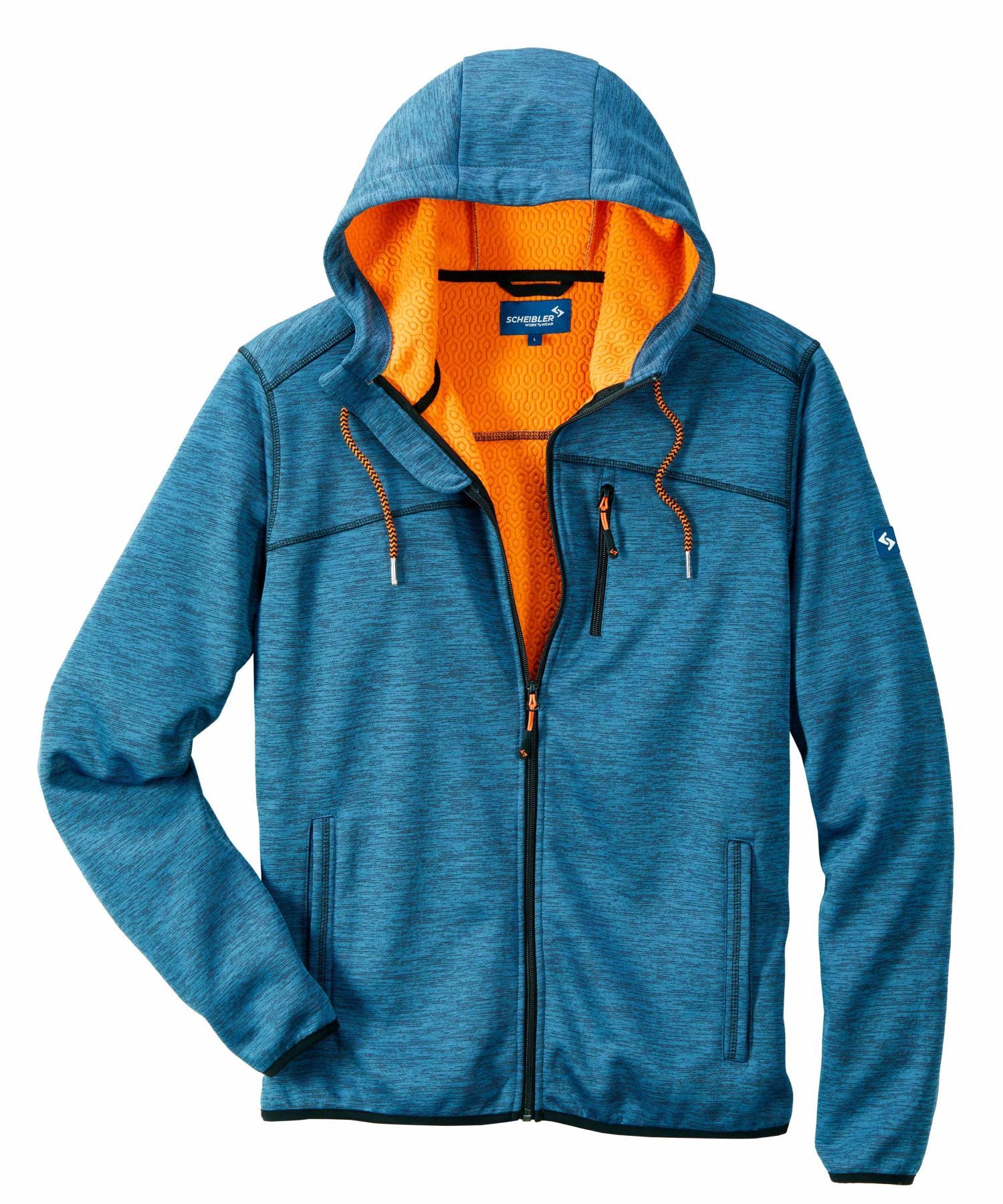 SB Giacca maglia/pile 8724 blu/nero/arancione S