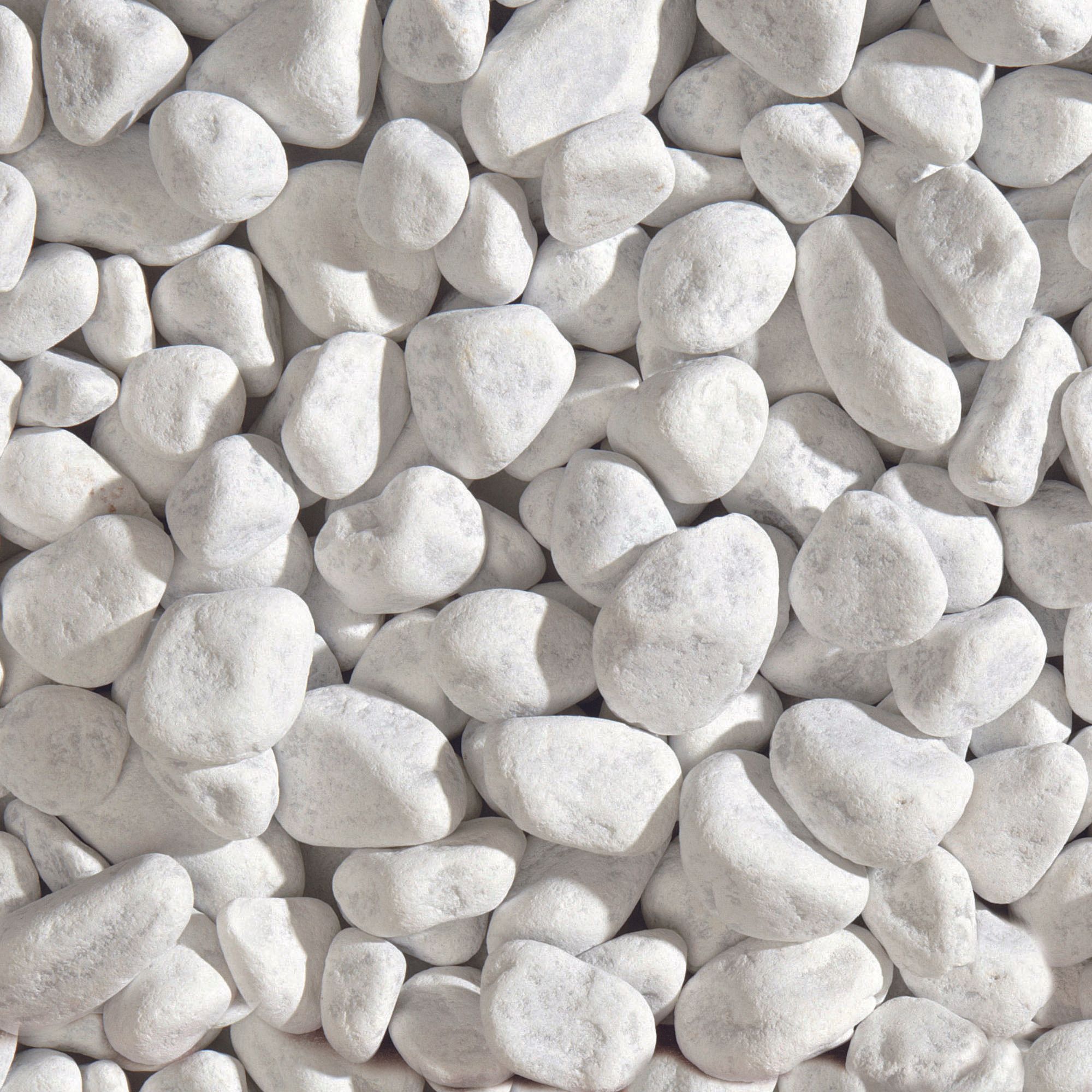 Decorative stone polished „Bianco Carrara“ 25/40 20kg/bag