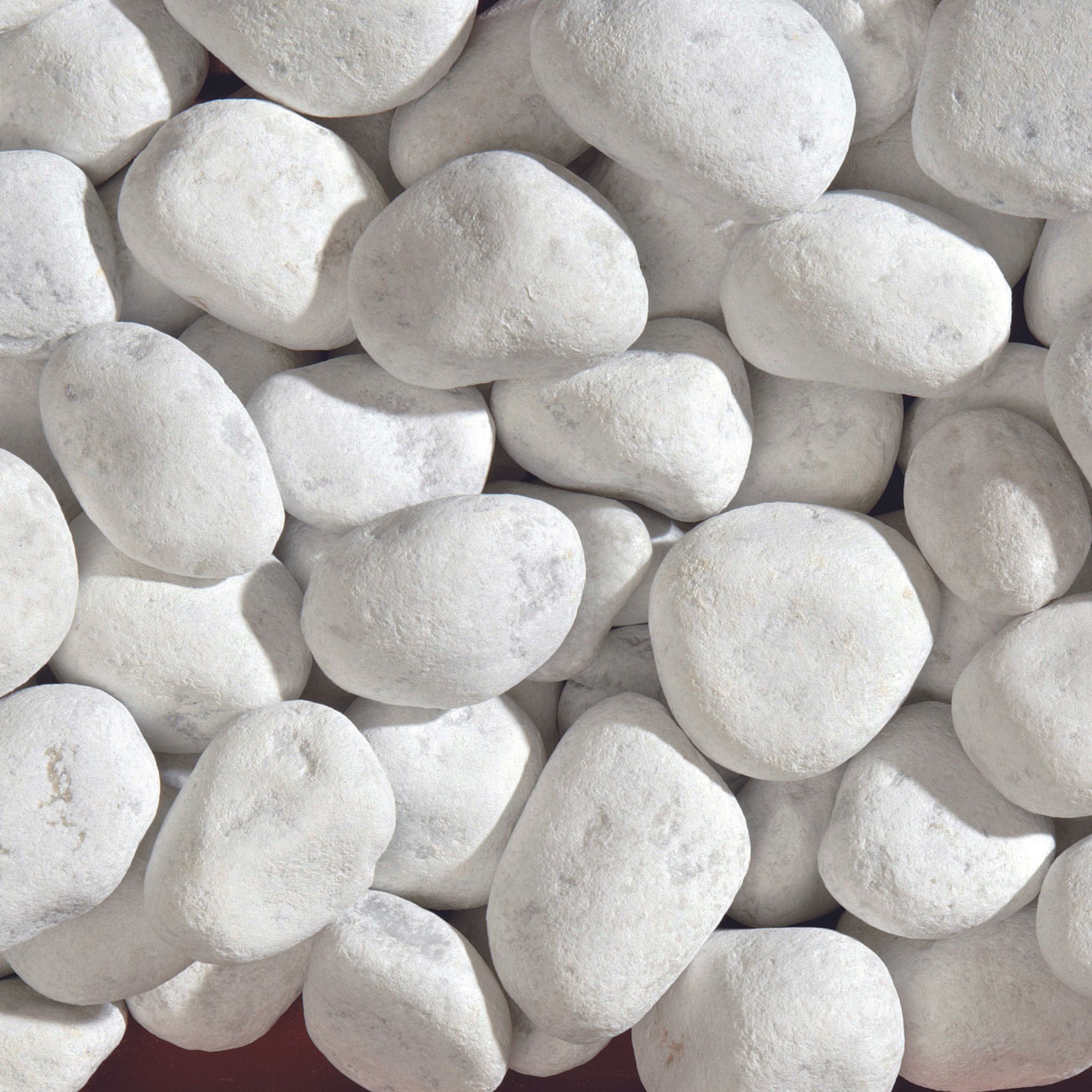 Decorative stone polished „Bianco Carrara“ 40/60 20kg/bag