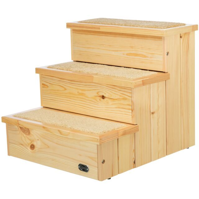 Treppe Kieferholz mit Stauraum 40x38x45cm TX3943