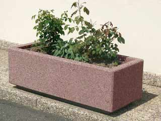 Concrete Pot 100x40x45cm „Verbena“ Porphyr blasted