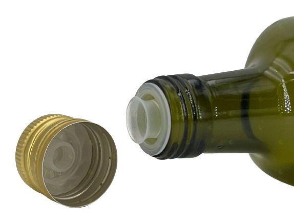 Screw cap aluminum PP31,5 hand gold with pourer 250pcs