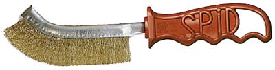 Steel brush Spid in brass-plated steel