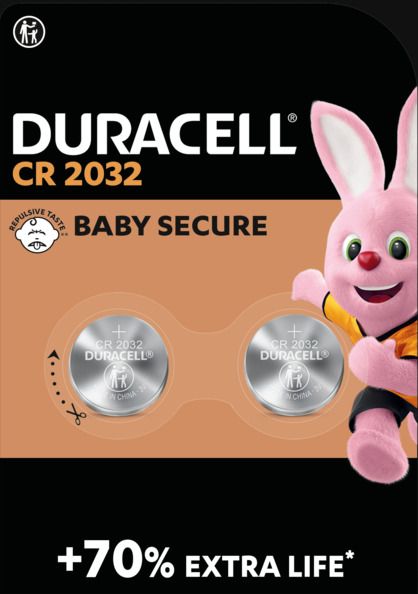 Battery Lithium Duracell CR2032 3V 2pcs