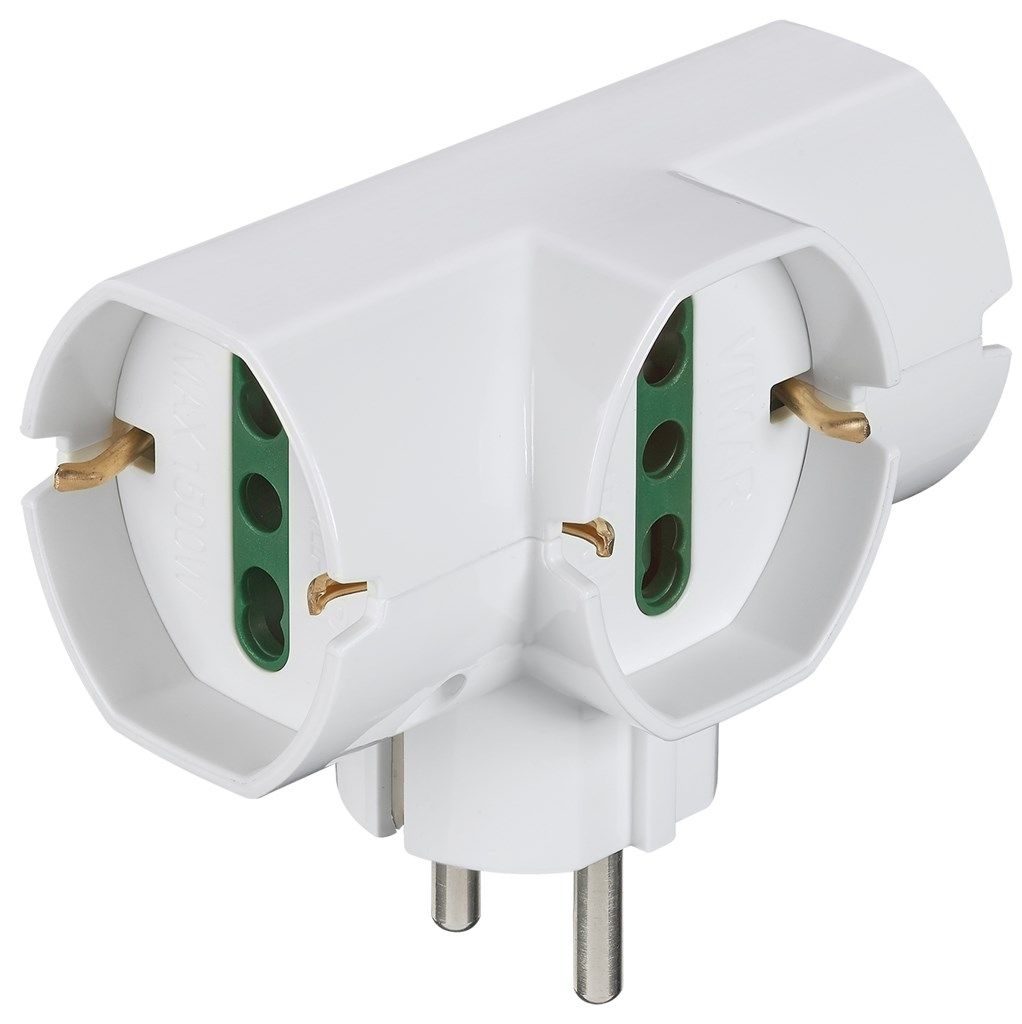 T-Stecker Schuko 3 Steckdose universal