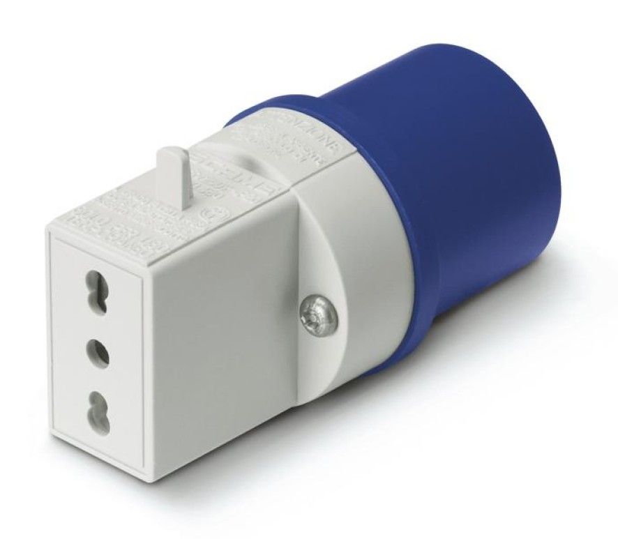 Spina riduzione Schuko adattatore CEE 2P+T 16A a 10/16A