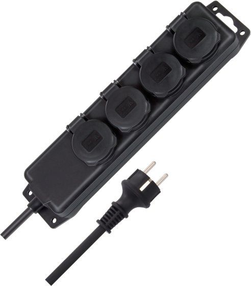 Socket strip IP44 4xSchuko 2m 3G1,5