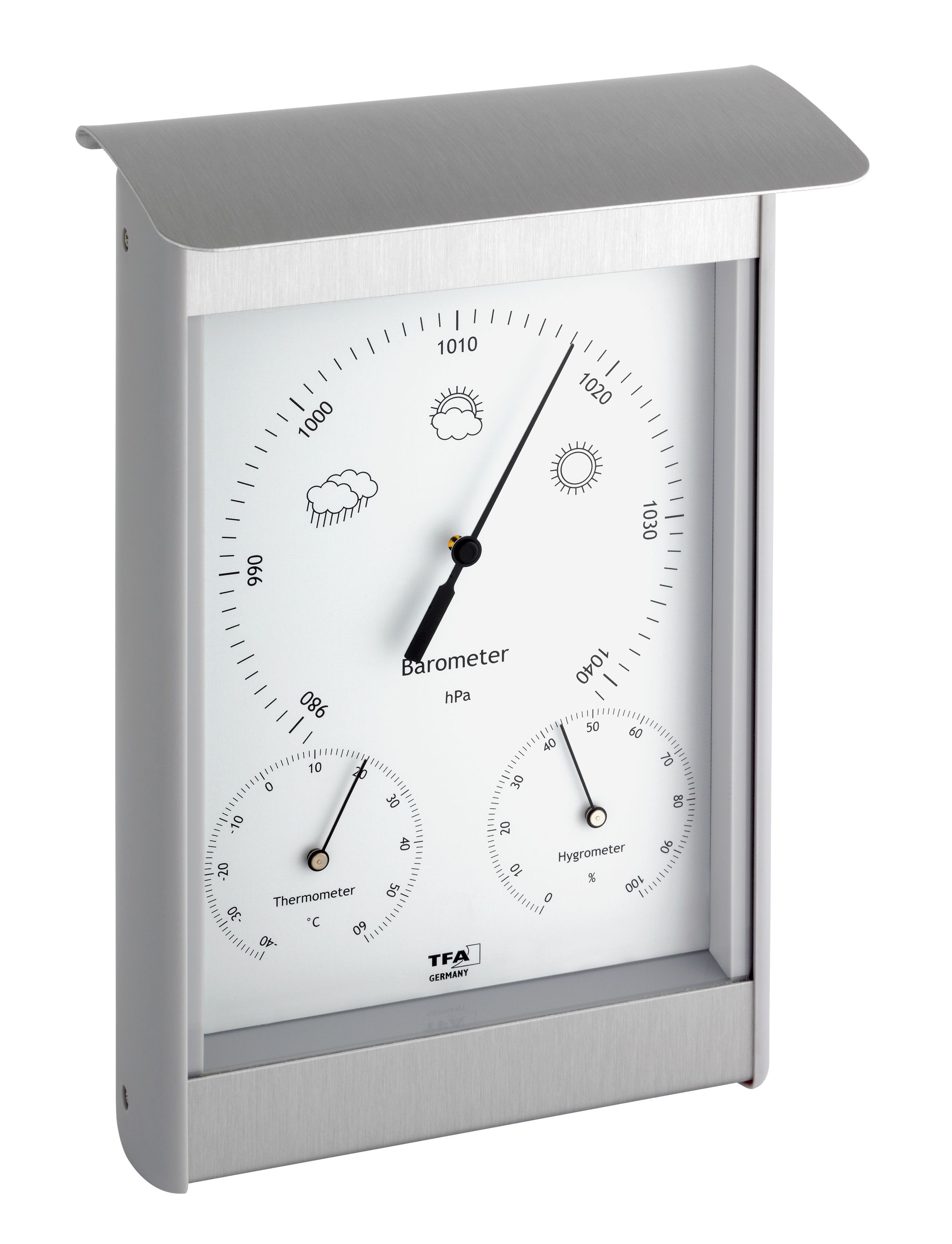Weather station analogue outdoor aluminium 215x145mm – 20.20