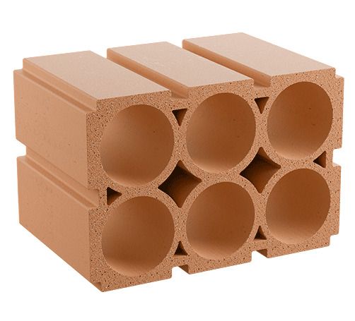 Wine storage brick 6 holes 36,5x24x24cm 11kg