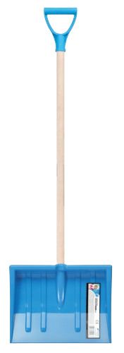 Spingineve bimbo plastica con manico legno blu 22x29cm