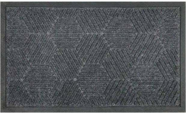 Abstreifer „Bienenwaben-Muster“ dunkelgrau 45x75cm – 5427