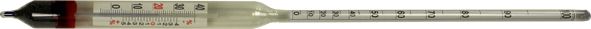 Hydrometer alcohol 0-100 L=40cm + thermometer