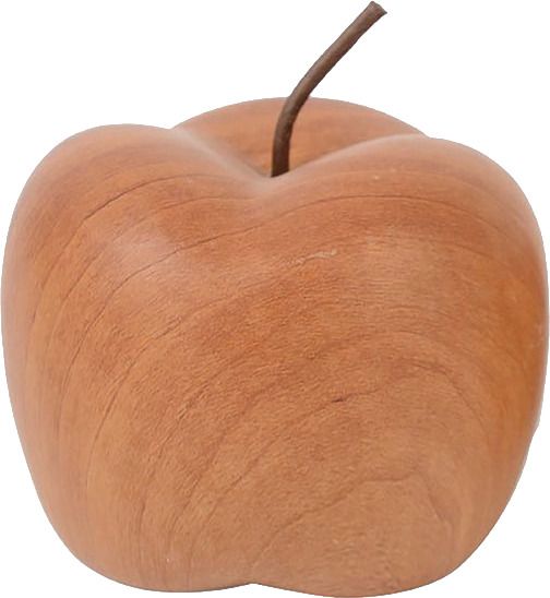 Apfel Holzoptik Polyresin 12,3×12,3x14cm