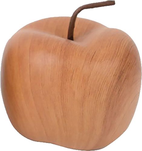 Mela aspetto legno poliresina 9x9x11,8cm