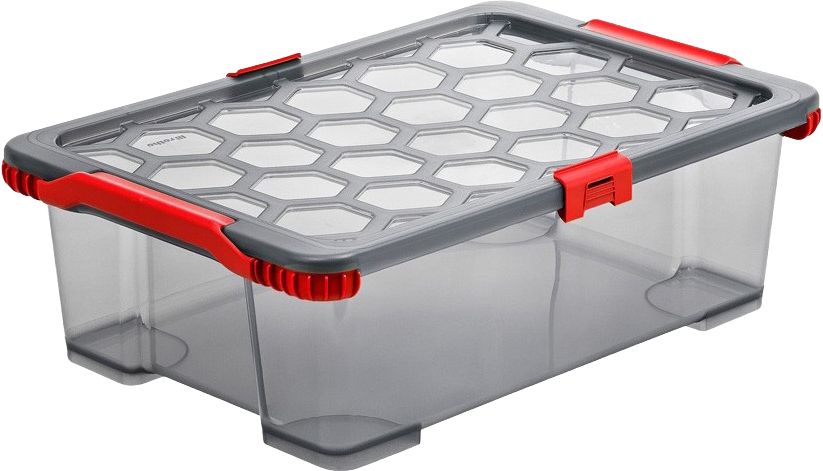 Storage box + lid 30lt 59x39x18cm