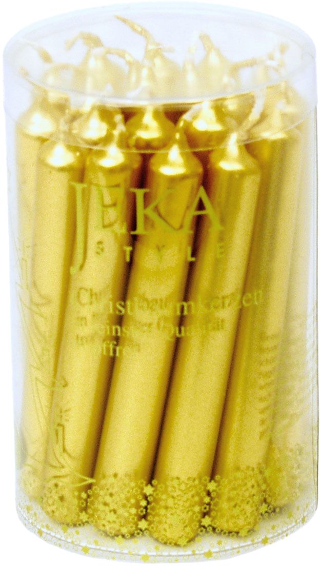 Christmas tree candles Ø13 x H97 gold 20pcs