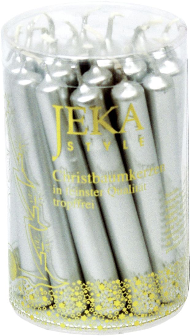 Christmas tree candles Ø13 x H97 silver 20pcs