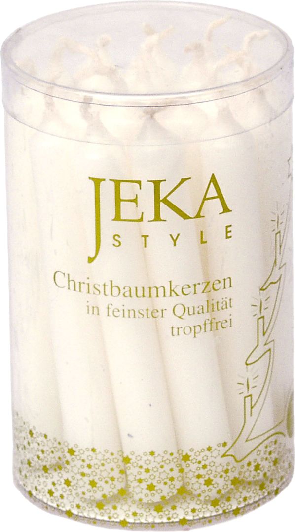 Christmas tree candles Ø13 x H97 white 20pcs