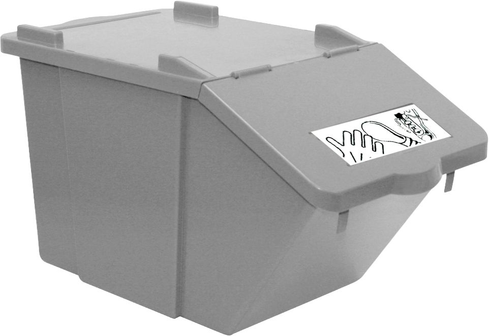Contenitore Pick-Up 45lt grigio plastica