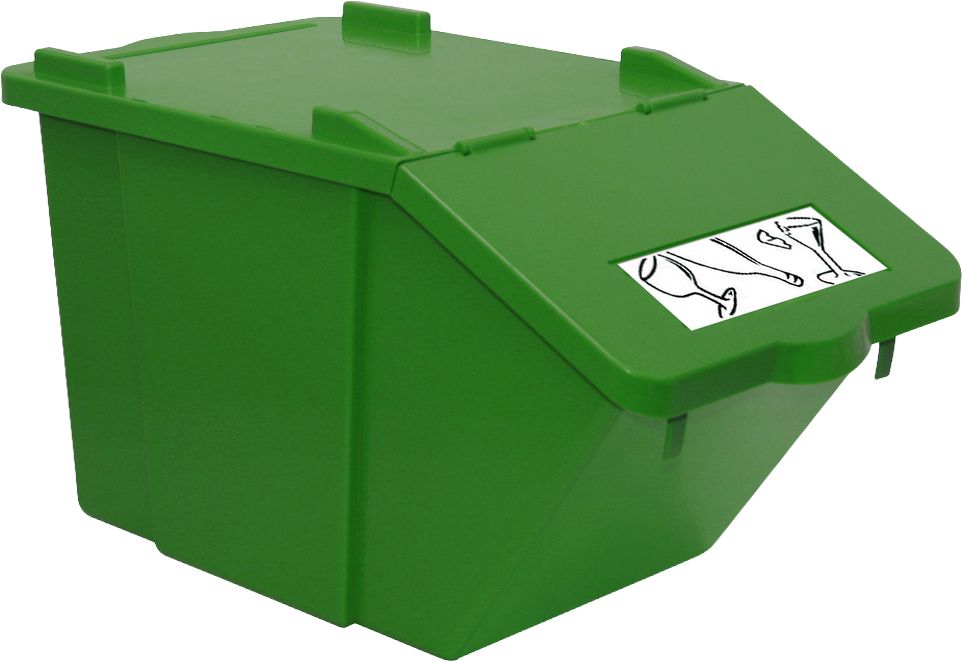 Bin Pick-Up 45lt green plastic