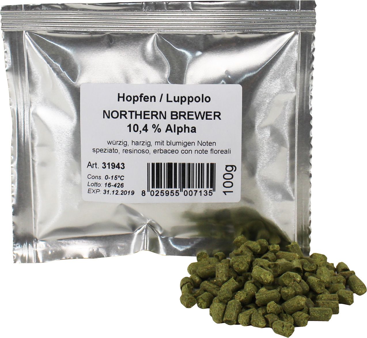 Beer Hops Northen Brewer Alpha 10.4 100g