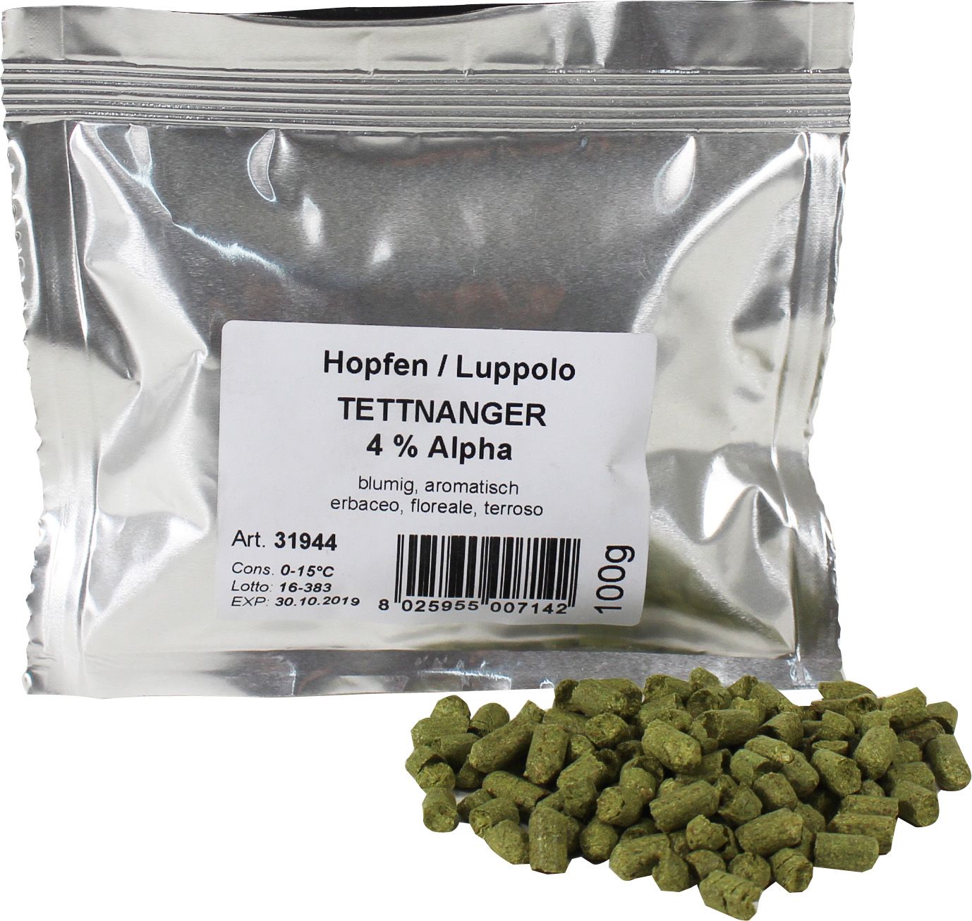 Bier Hopfen Tettnanger Alpha 3,1 100g