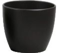 Flower pot ceramic anthracite Ø25,5cm H23cm