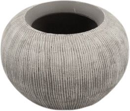 Portavaso ceramica grigio rigato Ø28cm H16cm