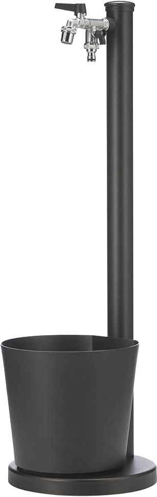 Fountain metall 88x27x30cm+tray round anthracite