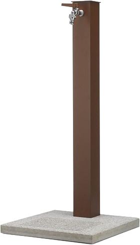 Fontana metallo con base 91x40x40cm ruggine