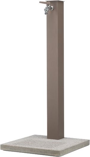 Fontana metallo con base 91x40x40cm tortora