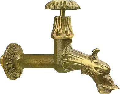 Rubinetto per fontana ottone drago rotella