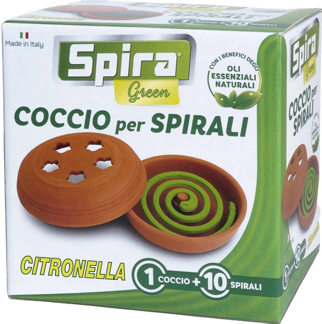 Citronella Spira Green coccio+spirali 10pz