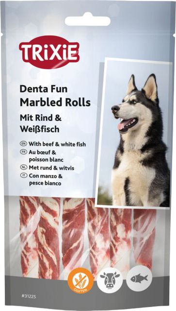 Dog Snack DentaFun Rolls Rind&Fisch17cm 3St/140g TX31227 off