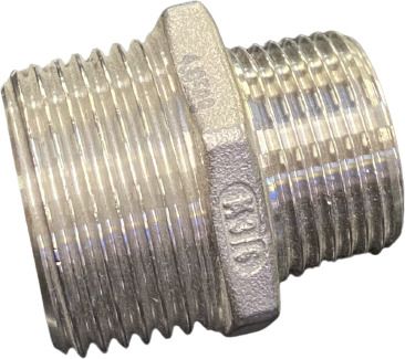 Nipplo inox ridotto 1/2“ x 3/8“