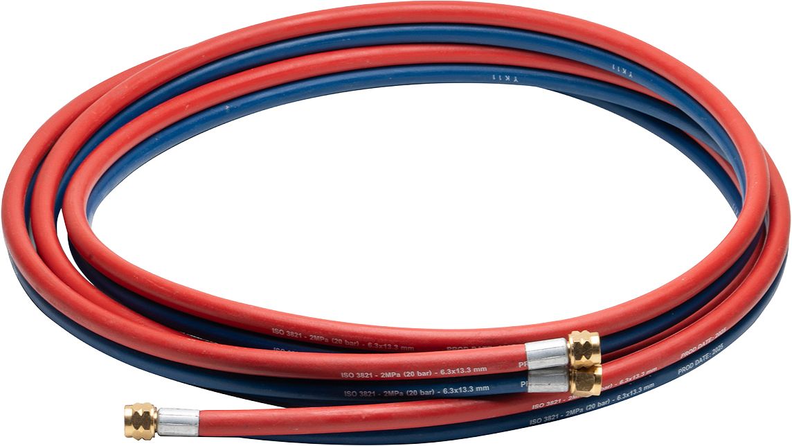 Twin rubber hose 3/8″ connectors Ø6,3mm – Ø13,3mm
