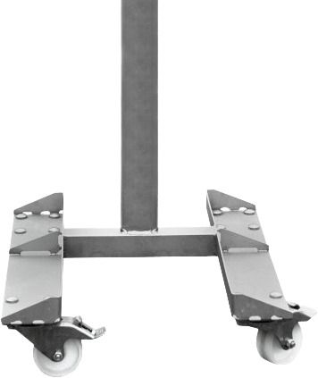 Stand on casters for pipe screen combination