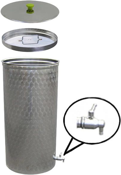 Juice container 75lt + stainless valve