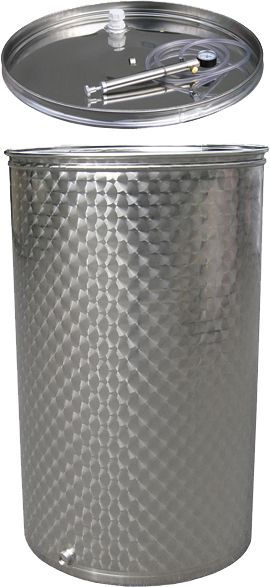 Edelstahlbehälter 230lt Luft 1“I 64×76