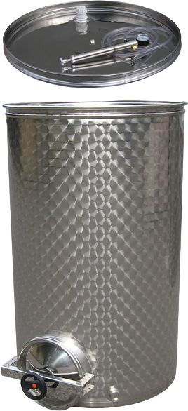 Serbatoio Inox 530lt Aria + portella 1“F 77×125